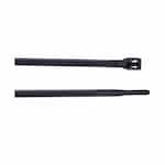 11" Black Double Lock Cable Ties, 45lb
