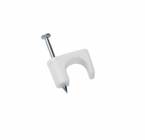 Gardner Bender 1/4" White Coax Staples w/ Zinc Plated Nail