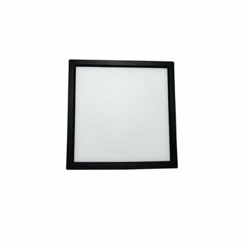 GlobaLux 22W 12" Square Edge Lit LED Disk, Dimmable, 3000K, Black