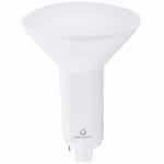 10W Vertical LED PL Bulb, Hybrid, G24, 1000 lm, 120V-277V, 3000K