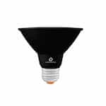 Green Creative 11W LED PAR30 Bulb, Short Neck, Dimmable, 40 Degree Beam, E26, 990 lm, 120V, 3000K, Black