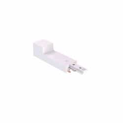 Surface Conduit End Feed for Single Circuit J-Type Track, White