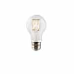 9W LED Filament Bulb, E26, Dimmable, 810 lm, 120V, 2700K, Clear