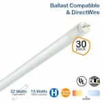5000K, 15W 4-Ft T8 LED Hybrid Tube (32W Fluorescent Replacement)