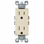 GP 15 Amp Decora Duplex Receptacle Outlet, Ivory