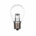 1.2W S11 Sign Bulb, Dimmable, E17, 82 CRI, 35 lm, 120V, 2700K, Clear