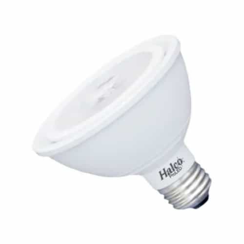 Halco 12W LED PAR30S Bulb, Narrow Flood, E26, 90CRI, 1050lm, 120V, 4000K, WH