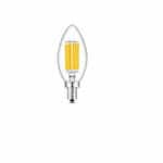 HomEnhancements 4W LED B10 Bulb, Torpedo Tip, E12, Dimmable, 300 lm, 2700K