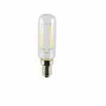HomEnhancements 2W LED T6 Filament Bulb, Dimmable, E12, 120 lm, 2700K, Clear
