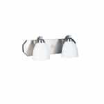 60W Victoria Vanity, 2-Light, Clear Glass, Brushed Nickel