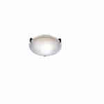 HomEnhancements 60W Flush Mount Fixture, 3-Light, White Glass, Matte Black