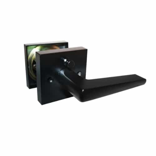 HomEnhancements Sterling Lever Door Knob, Privacy, Matte Black