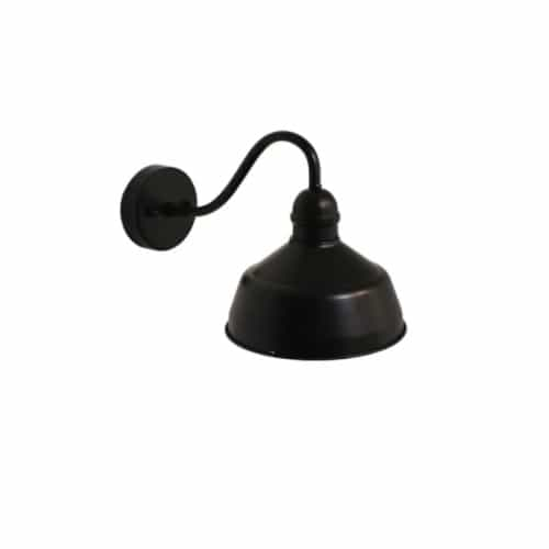 Vivio 9-in Gia Small Barn Light, Gooseneck, 1-Light, Matte Black