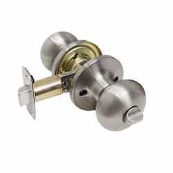 Baron Mushroom Door Knob, Entry, Satin Nickel