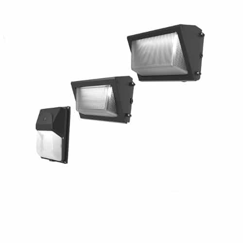 ILP Lighting 119W LED Wall Pack, Open Face, Large, BB10, 120V-277V, CCT Select, BRZ