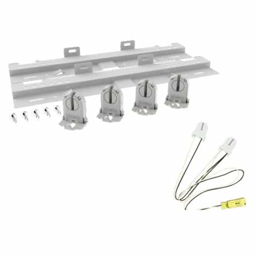 ILP Lighting 2x2 LED Troffer Bracket Kit for T8 Tubes, 3-Lamp, Unshunted