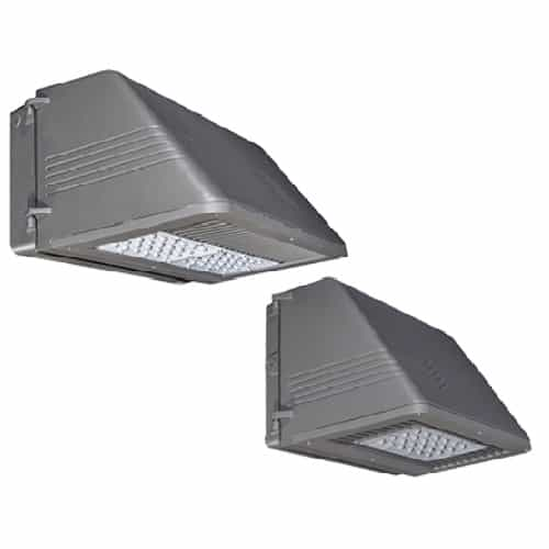 ILP Lighting 87W Wall Pack, Full Cut-Off, T2, 12000 lm, 120V-277V, 3000K, White