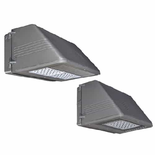 ILP Lighting 87W Wall Pack w/ 14W BBU, Full Cut-Off, T4, 120V-277V, 3000K, White