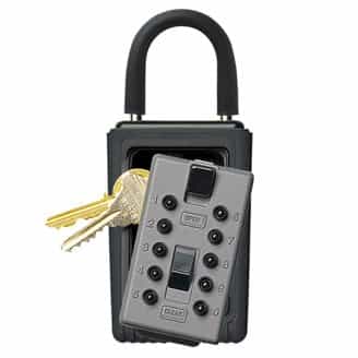 Kidde KeySafe Original Portable Push, 3 Key Holder, Black/Titanium
