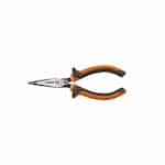 Insulated Long Nose 6" Slim Side-Cutting Pliers, Orange & Gray