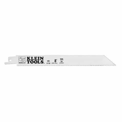 Klein Tools Eight Inch 18 TPI Reciprocating Saw Blades