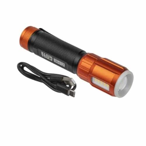 Klein Tools Rechargeable LED Flashlight w/ Worklight