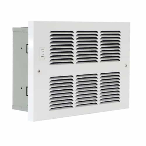 King Electric 3600 BTU/H Small Hydronic Wall Heater, 100 Sq Ft, 80 CFM, 120V, White