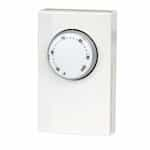 King Electric Mechanical Thermostat, Double Pole, 22 Amp, 120V-277V, White