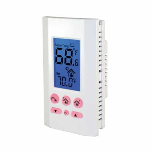 King Electric Electronic Programmable Thermostat, Line Voltage, Double Pole, 16 Amp, 208V/240V, White