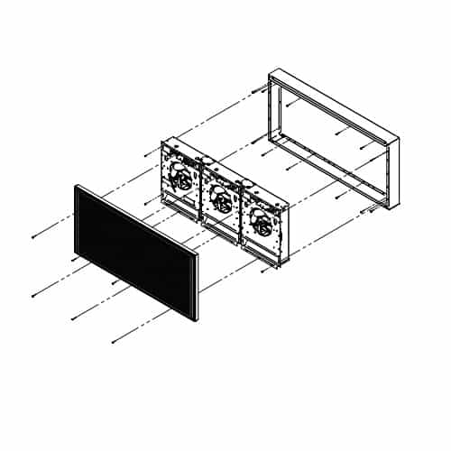 King Electric Surface Mounting Box for KAWH Wall Heaters, Triple Unit, White