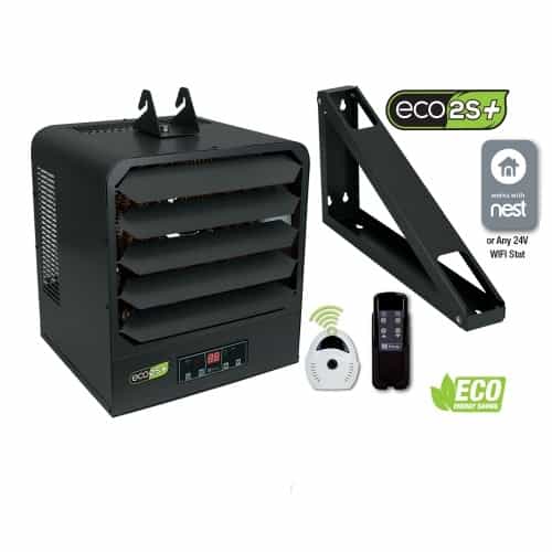 King Electric 15kW ECO2S+ Unit Heater w/ Fuse Block, 1 Phase, 925 CFM, 208V, Gray