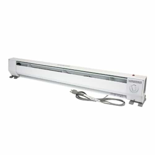 King Electric 4-ft 1000W Portable Baseboard Heater, 100 Sq Ft, 8.3 Amp, 120V, White