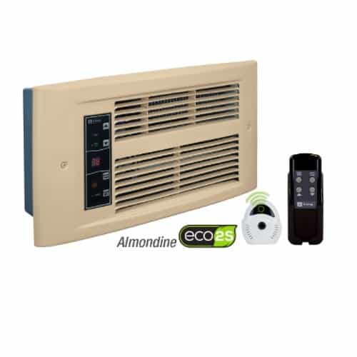 King Electric 750W/1750W ECO2S Designer Wall Heater, 175 Sq Ft, 208V/240V, Almondine