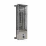 1000W Compact Radiant Utility Heater, 125 Sq Ft, 277V, Gray