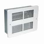 King Electric 500W/1000W High Mount Small Wall Heater, 125 Sq Ft, 208V, White