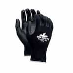 13-Gauge Large Black Polyurethane Coated Gloves