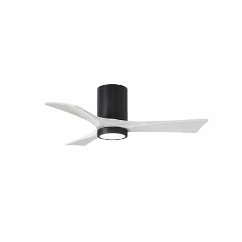 Matthews Fan 42-in 17W Irene LK Ceiling Fan w/ LED Light Kit, DC, 6-Speed, 3-White Blades, Black