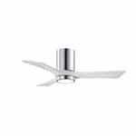 Matthews Fan 42-in 17W Irene LK Ceiling Fan w/ LED Light Kit, DC, 6-Speed, 3-White Blades, Chrome