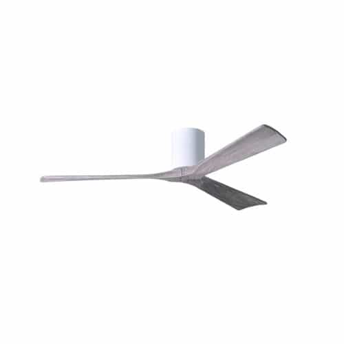 Matthews Fan 52-in 32W Irene-3H Ceiling Fan w/Remote, DC, 6-Speed, 3-Barn Wood Blades, Gloss White