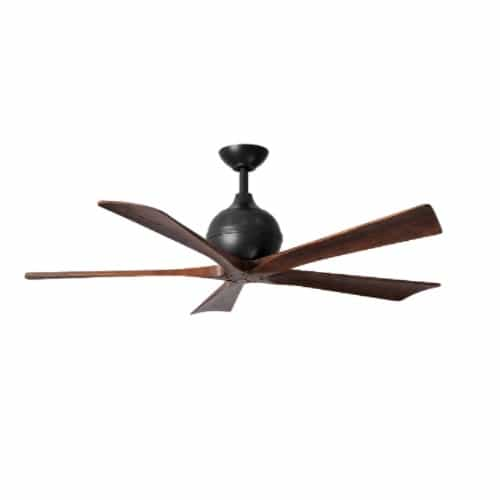 Matthews Fan 60-in 31W Irene Ceiling Fan, DC, 6-Speed, 5-Walnut Blades, Black