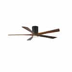 Matthews Fan 42-in 31W Irene-5HLK Ceiling Fan w/Light, DC, 6-Speed, 5-Walnut Blades, Matte Black