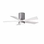 Matthews Fan 52-in 31W Irene Ceiling Fan w/ LED Light Kit, DC, 6-Speed, 5-White Blades, Nickel