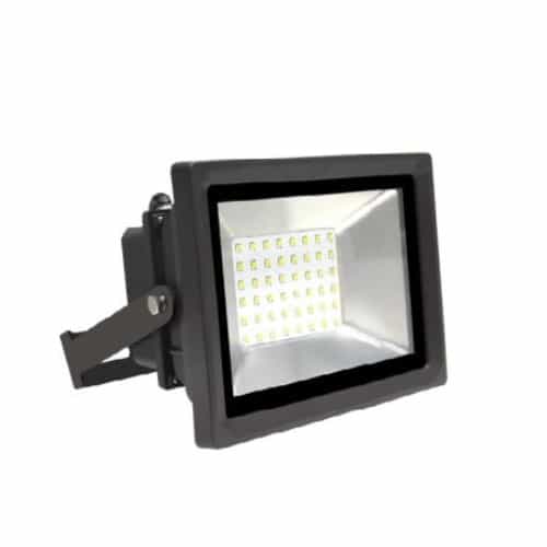 MaxLite 40W Small LED Flood Light w/ Photocell, Wide, 4460 lm, 4000K