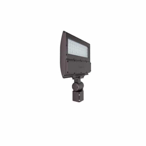 MaxLite 100W LED Flood Light w/ Slipfitter & Sensor, Wide, 12683 lm, 120V-277V, 5000K, Bronze