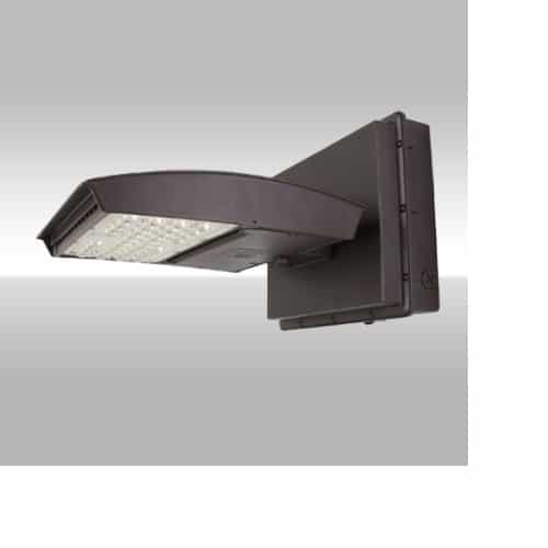 MaxLite 200W LED Area Light w/Wall, Type 3M, 277V-480V, Selectable CCT, Bronze