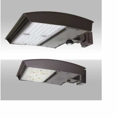 MaxLite 250W LED Area Light w/Wall, Type 4N, 120V-277V, Selectable CCT, Bronze