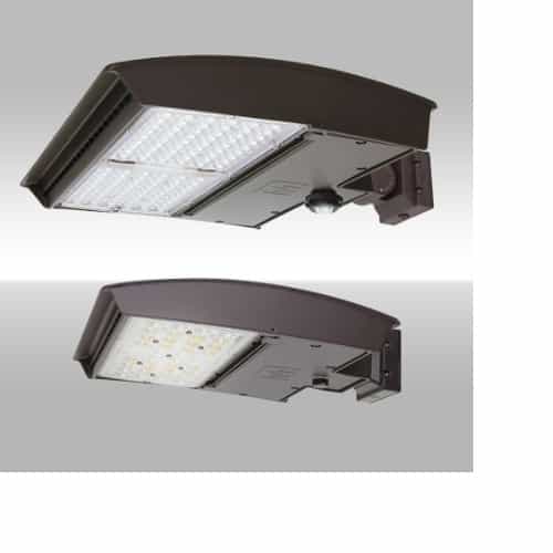 MaxLite 250W LED Area Light w/Wall, Type 4W, 277V-480V, Selectable CCT, Bronze