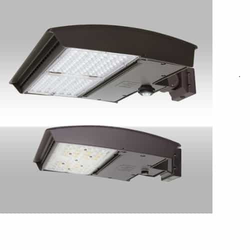 MaxLite 250W LED Area Light w/Wall, Type 3G, 277V-480V, Selectable CCT, Bronze