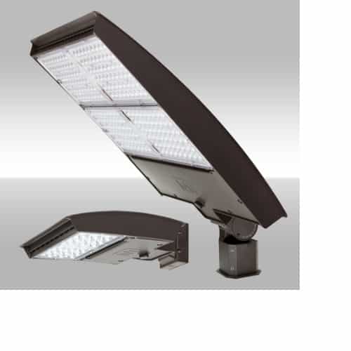 MaxLite 200W LED Area Light w/Flex Arm, Type 4N, 277V-480V, Selectable CCT, BZ