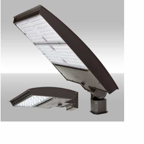 MaxLite 200W LED Area Light w/ Flex Arm, Type 5, 277V-480V, Selectable CCT, BZ